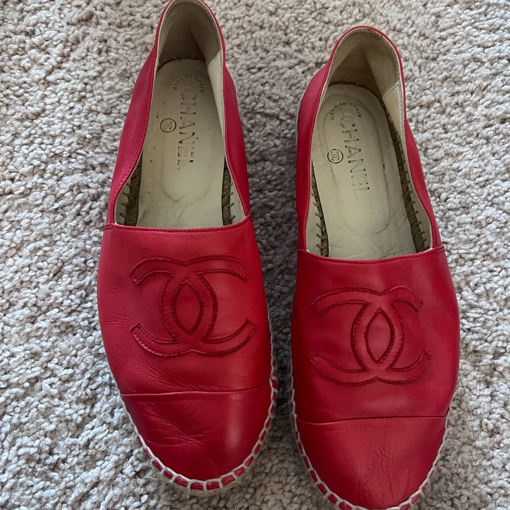 Chanel Lambskin CC Espadrilles